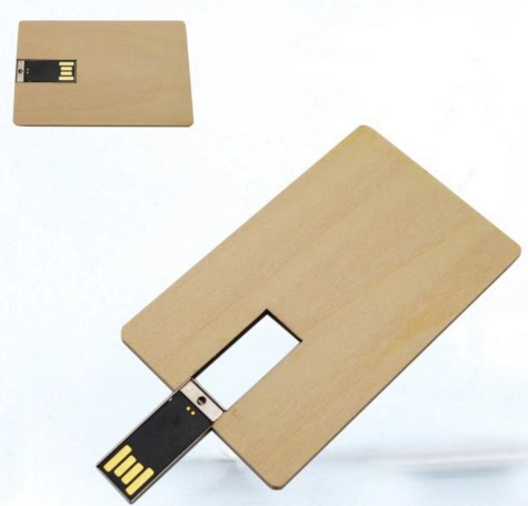 Promotion cadeau carte en bois USB clé USB 2.0 Flash USB à l'aide d'un stylet