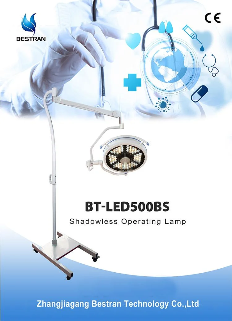 A BT-LED500BS equipamento cirúrgico hospitalar Shadowless Examing LED luzes da lâmpada de xénon