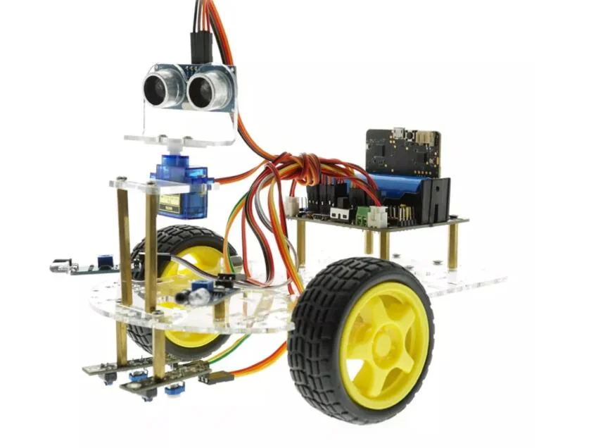 Programmierung Starter Kit Roboter Chassis Educational Car mit HC-SR04 Verfolgung Hindernis DIY Roboter Kit