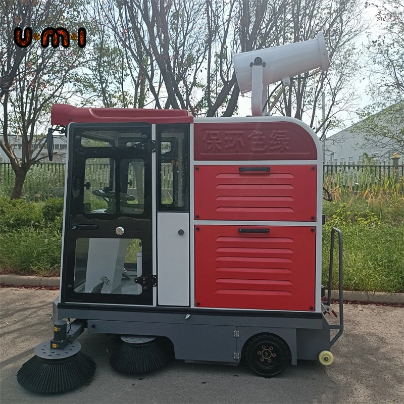 Commercial Cleaning Car Ride on Sweeper Electric Street Floor Driving Type Full Closed Sweeper Cleaning Machine Electric Dust Sweeper