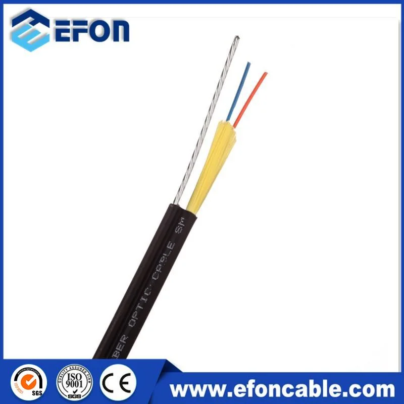 1 Core Fiber Optic Equipment Slef-Supported Tight Buffer Round Drop Cable for FTTH Optic Fiber Cable