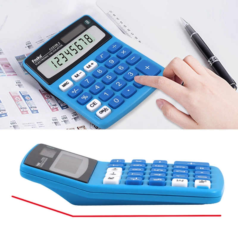 Foska Calculadora de Bolso Promocional de 8 Dígitos com Cores Diferentes