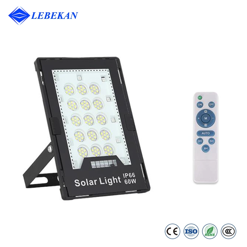 Lebekan Remote Control Multicolor Exterior Panel Solar 100W 200W 300W 400W Reflector LED RGB