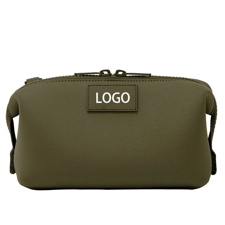 Lápis de neopreno com logótipo personalizado Viagem saco de maquilhagem Zipper Bolsa para maquilhagem à prova de água