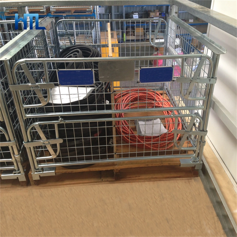 Euro Size Foldable Metal Wire Mesh Cage Pallet for Sale