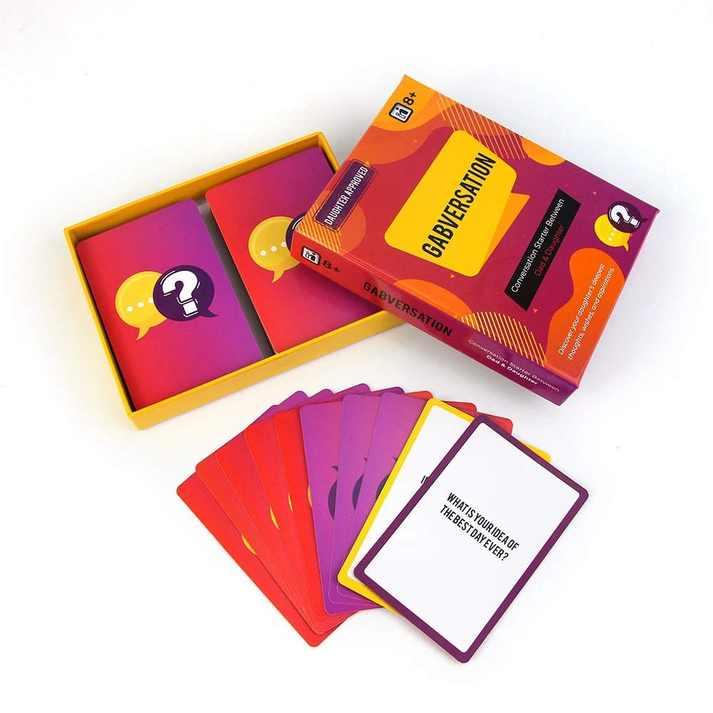 Top-Qualität Spielbrett Spiel-Karten-Set Custom Druck Karte Spiel Kartenspiel mit Box Printing