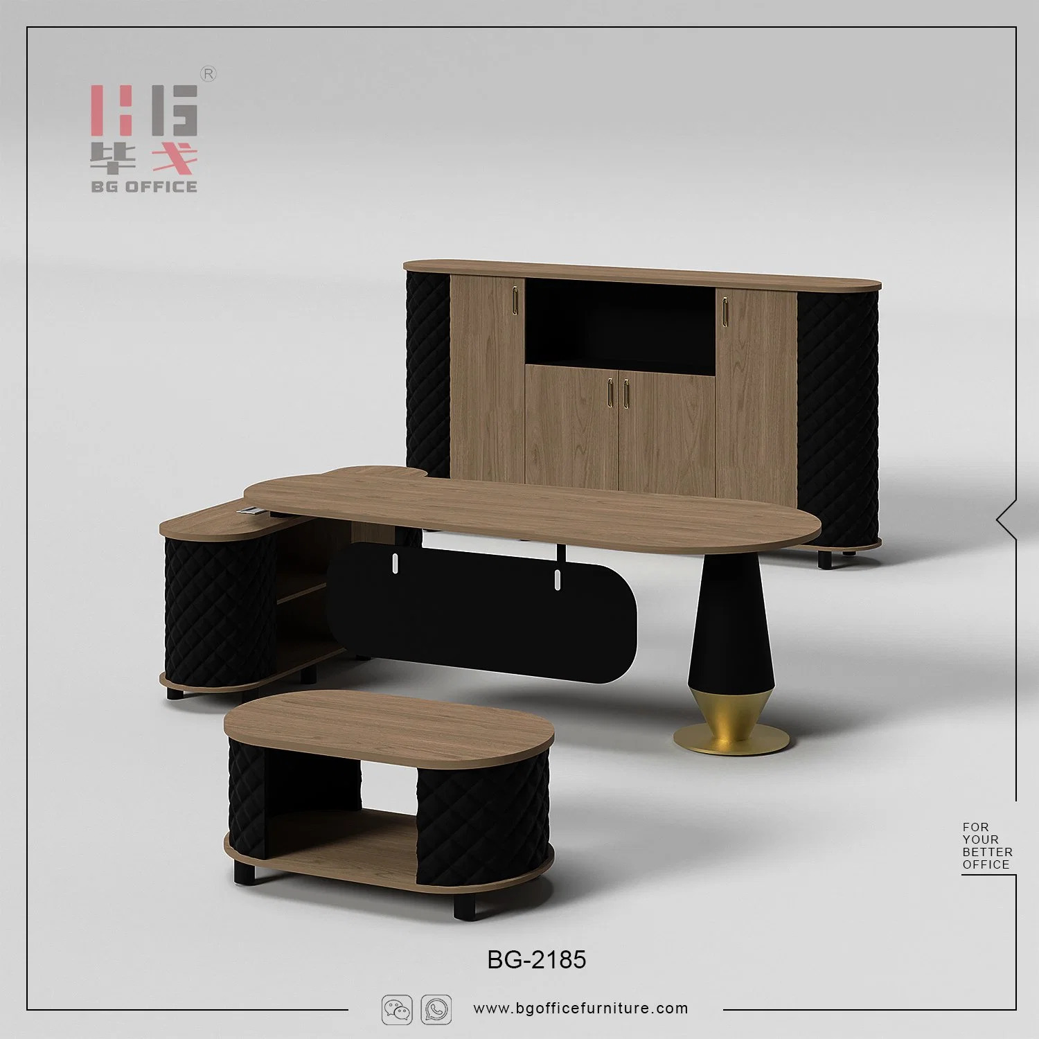 Luxury Modern L Shape Wooden Executive Desk Wholesale/Supplier Office Computer Table Furniture