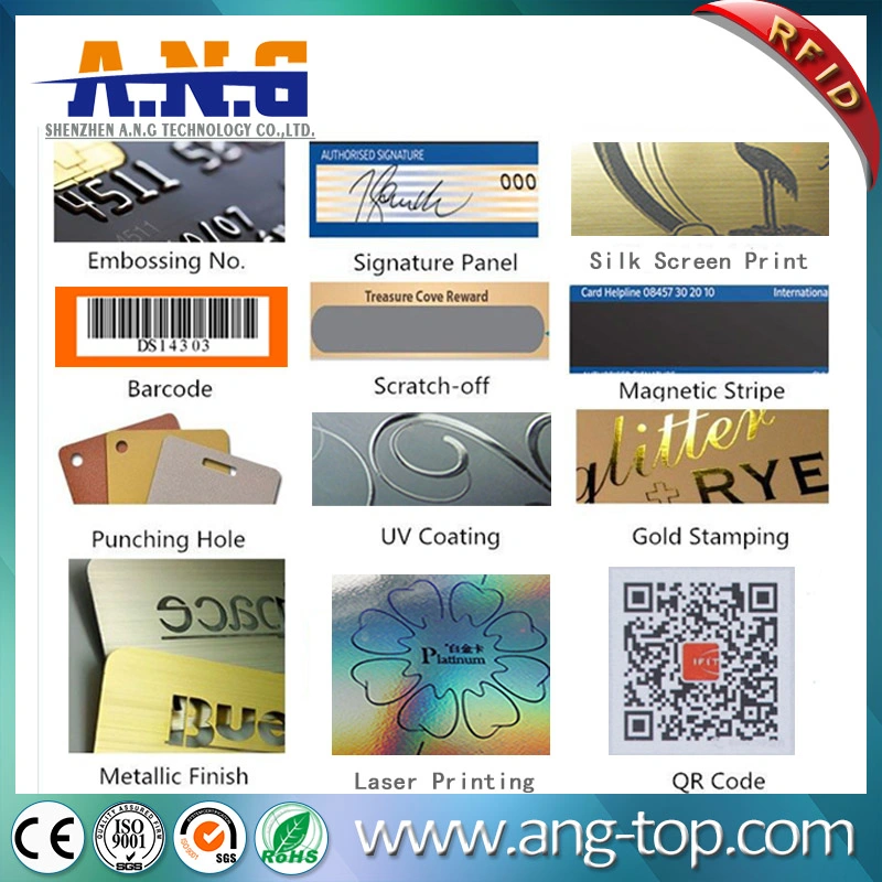 Durable Passive Glassfiber Custom Printed RFID Cards with Hole