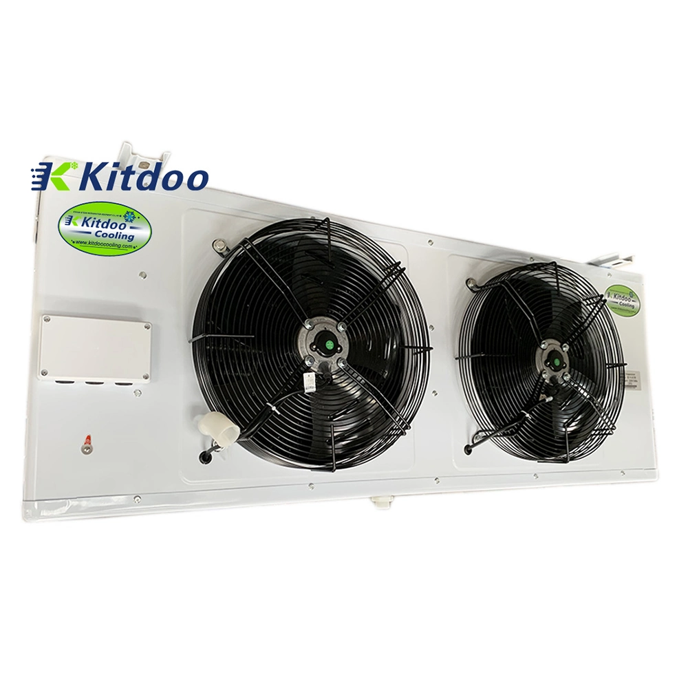 Evaporador de doble flujo de salida superior industrial de fábrica para Sistema de refrigeración para salas frías