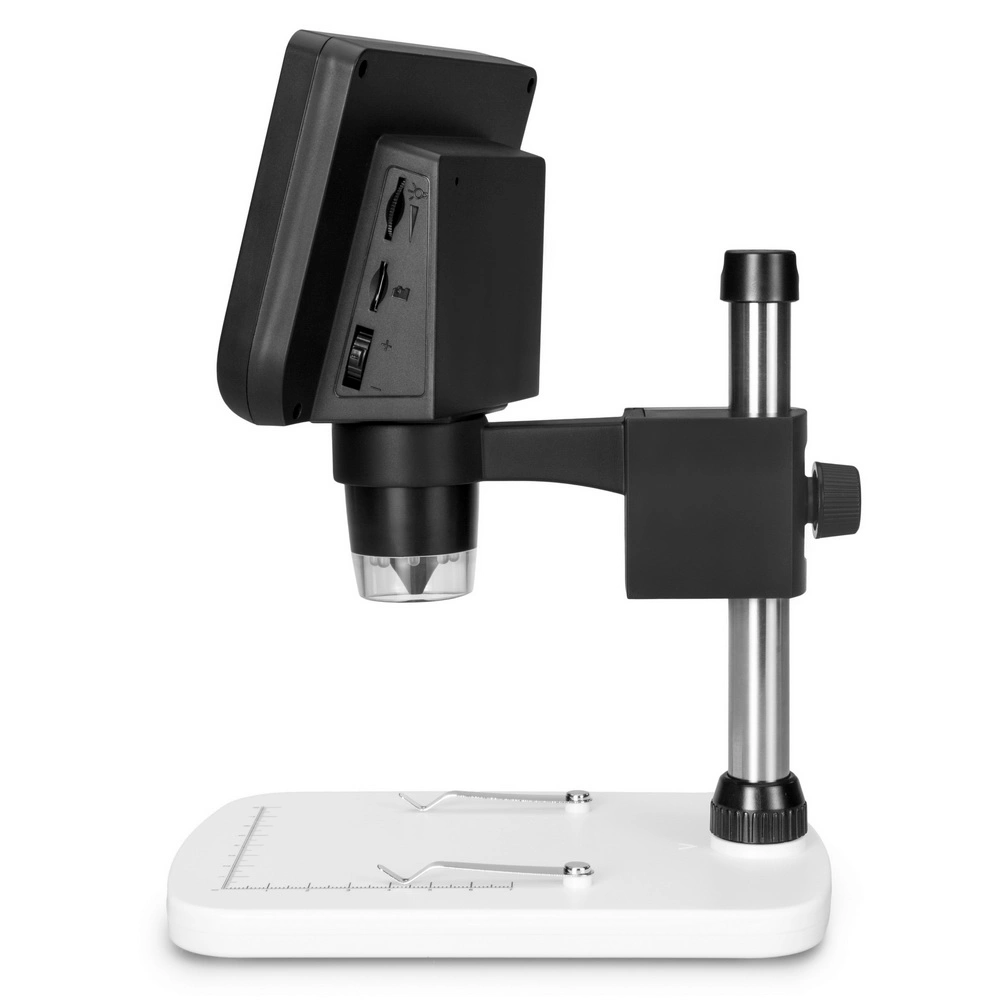 شاشة عرض LCD مستقلة مقاس 4.3 بوصة فحص MicroScope رقمي محمول بدقة 1-600X MicroScope Video قياس النطاق الصغير