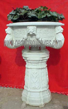 Best Supplier Garden Marble Planter Flower Pot and Urns (QFP033)