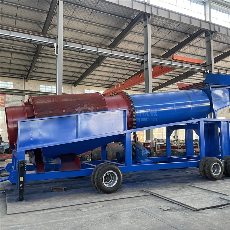 Mobile Portable Gold Wash Plant Mining Machine Gold Trommel Screen