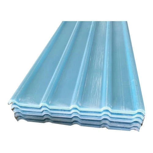 Feuille de plastique transparente résistante aux UV et à la corrosion pour toiture en fibre de verre FRP pour puits de lumière.