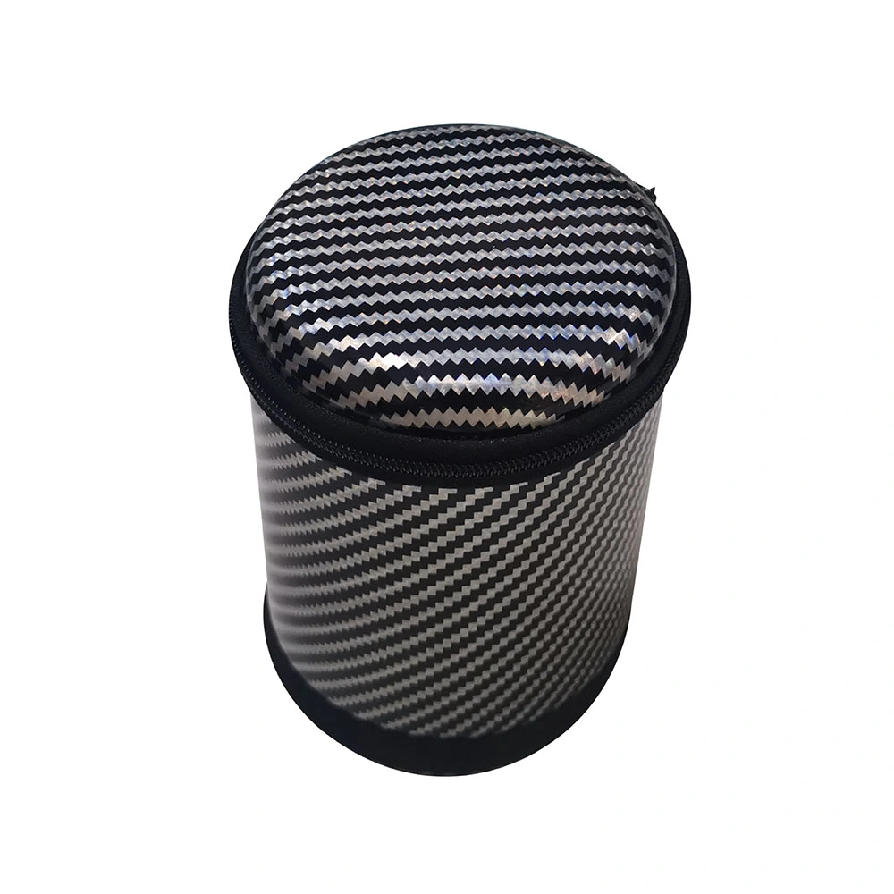 Mini Round Design EVA Storage Case Round Speaker Zip Case