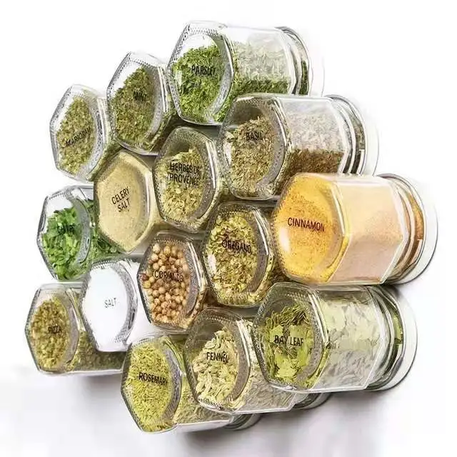 Hot Sale 45ml 1.5oz Kitchen Glass Jars Storage Bottles with Magnetic Lids