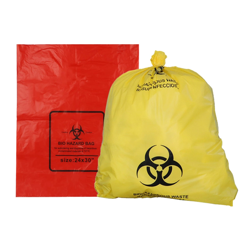 Good Quality HDPE Lab Garbage Bag Customized Biohazard Hospital Medical Waste Bag