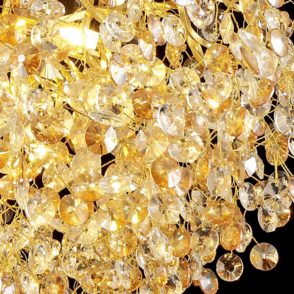 2022 Post Modern Simple Custom Gold Luxury Decorative Bedroom LED Crystal Chandelier