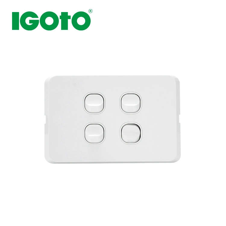 Igoto RS308 SAA Approval 10A 4 Gang 2 Way Switch Slimline Series