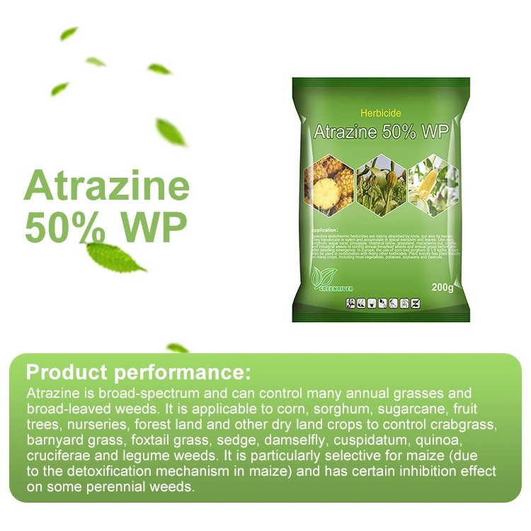 Greenriver Fabrik Preis Herbizid Grasskiller Atrazin 97%TC 50%SC 80%WP, CAS 1912-24-9 Pestizide