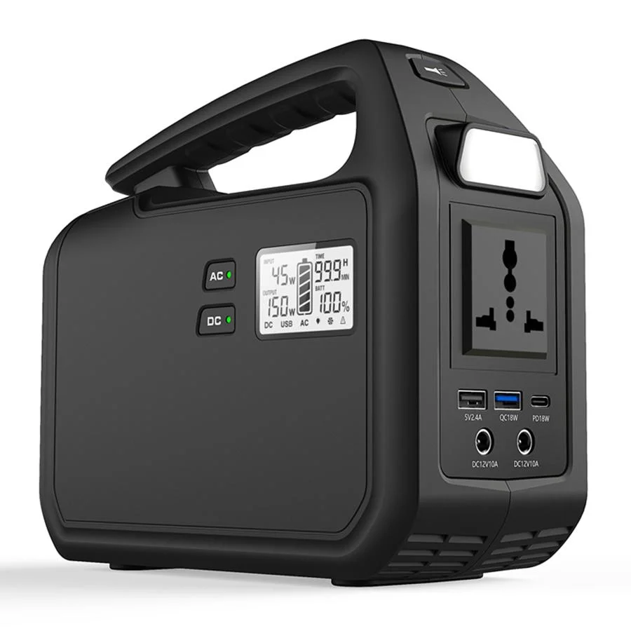 Mini-portátil Power Station 200W batería recargable para exteriores con salida de CA/CC/USB Para Generadores de Camping y Picnic