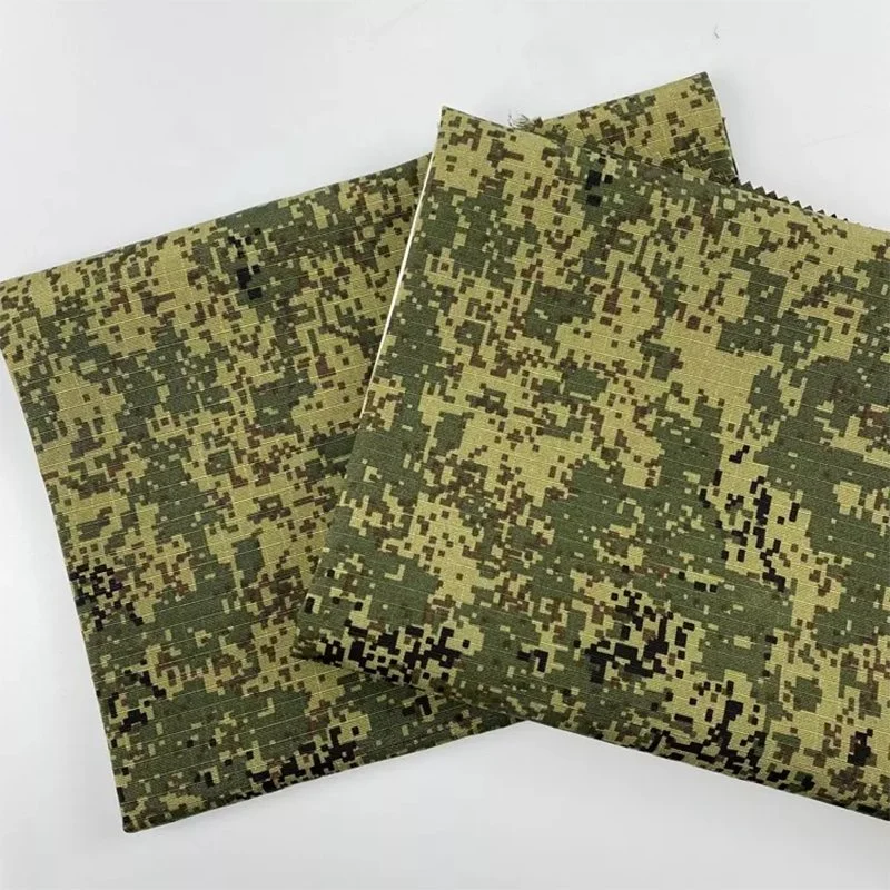 À PROVA DE VENTO Algodão Tecido Ripstop Verde Camuflagem de poliéster para uniforme do Exército