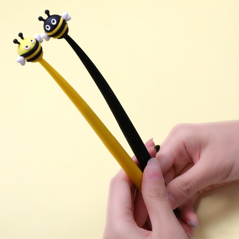 Stationery Silicone Bee Shaped Cute Kawaii Ball Pen Office Supplies