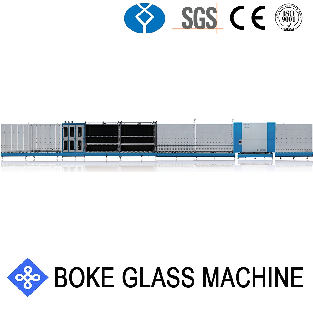 6meters Intelligent Connection Insulating Glass Making Machines with Stainless Steel Vertical Glass Washer