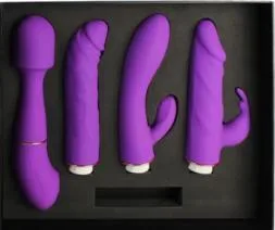 4pcs de carga USB estilo calientes de juguetes de Masaje Vibrador para las mujeres la masturbación vibrador