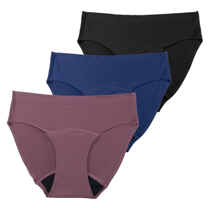 Plus Size Women's Cotton Waterproof Briefs Sanitary Underwear Bikini 4 Layer Leak Proof Menstrual Period Panties