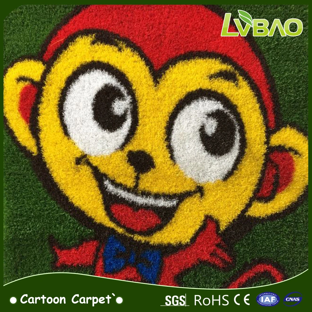 LVBAO PE Anti-Fire Durable CE Certified Cartoon Artificial Grass Fake Synthetic Lawn