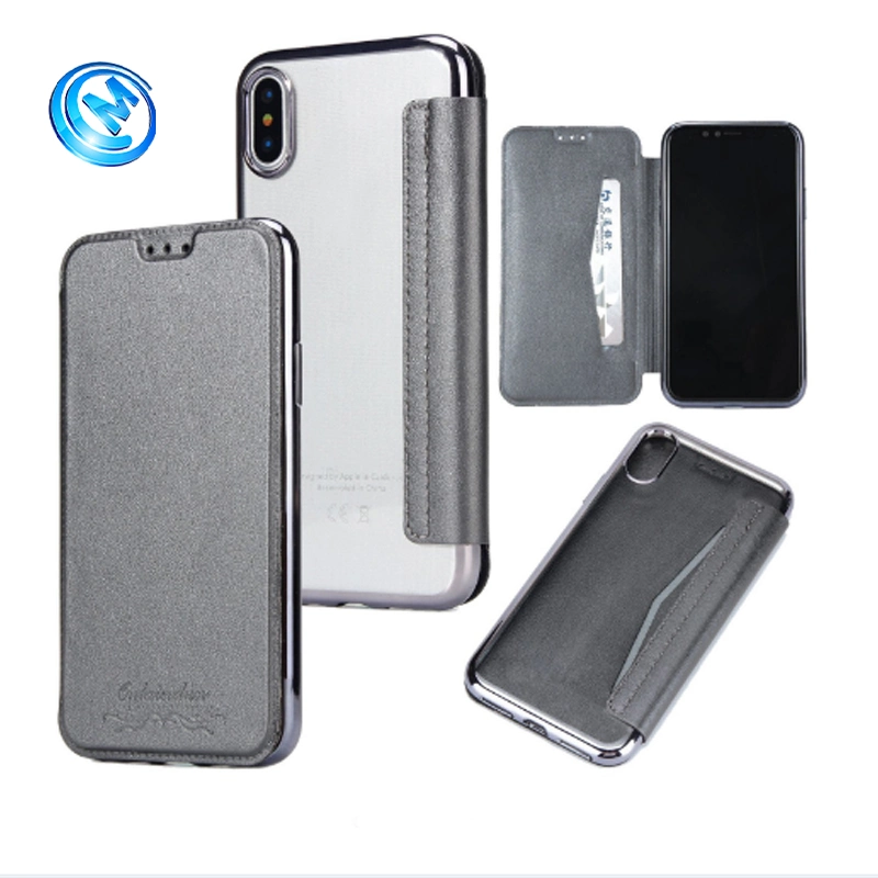 Electroplating TPU+PU Leather Case for iPhone X