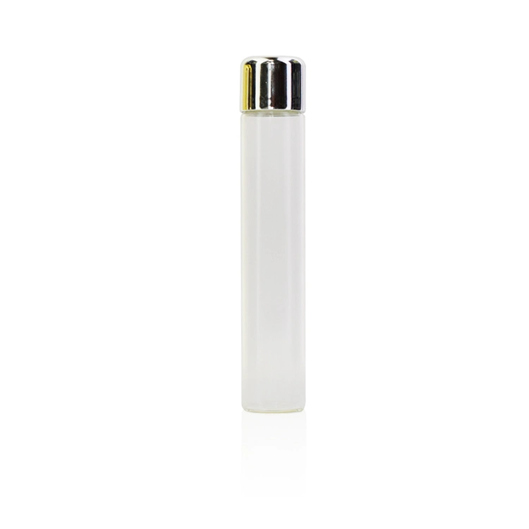 4 DRAM Transparent Glass Vial with Smooth Black White Child Resistant Lid 2 DRAM Glass Bottle Pre Roll Tubes