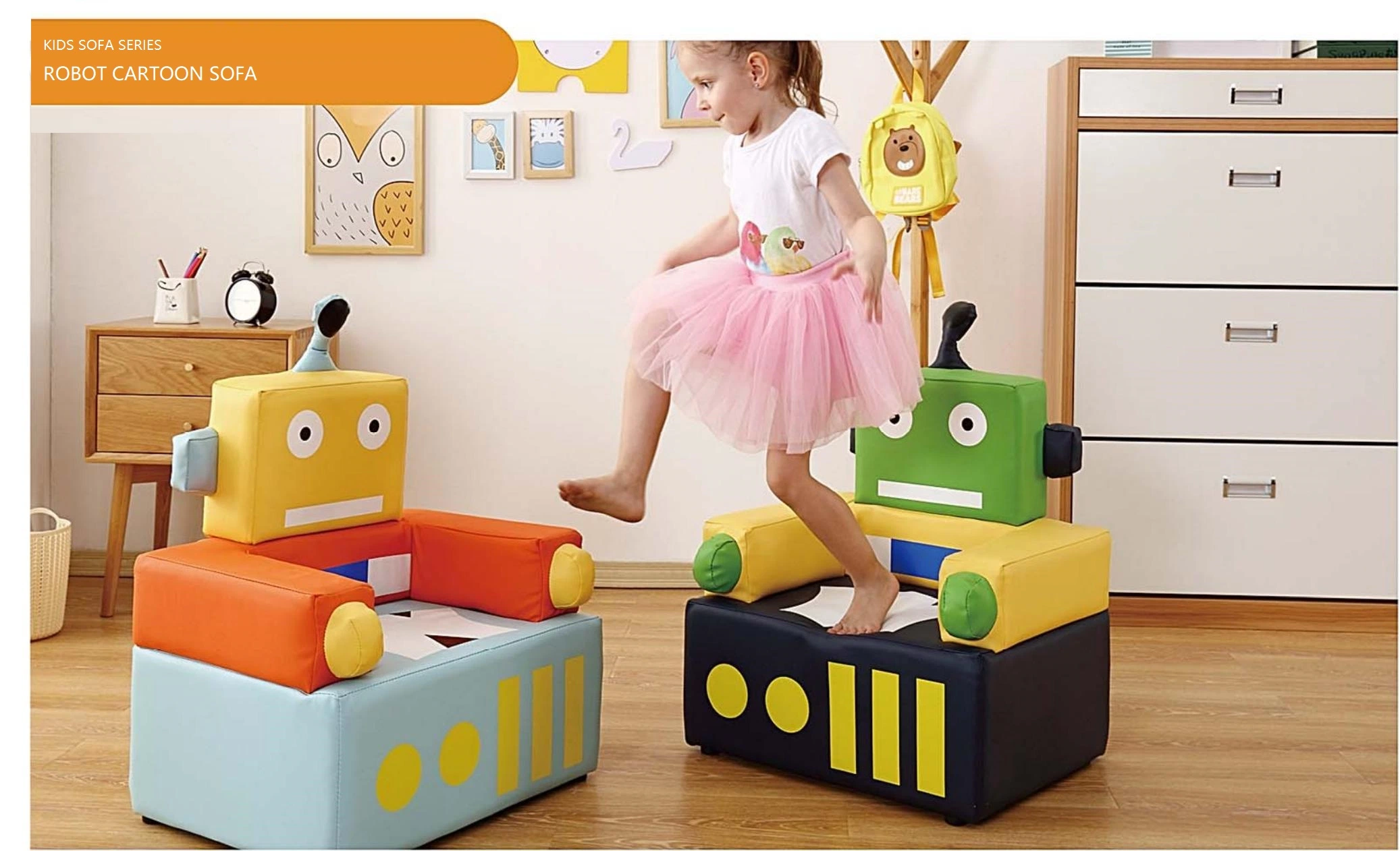 Ganzer Verkauf Kinder Cartoon Sofa, Modernes Kinderstuhl Sofa, Baby-Schlafzimmer-Möbel, Wohnzimmer-Möbel