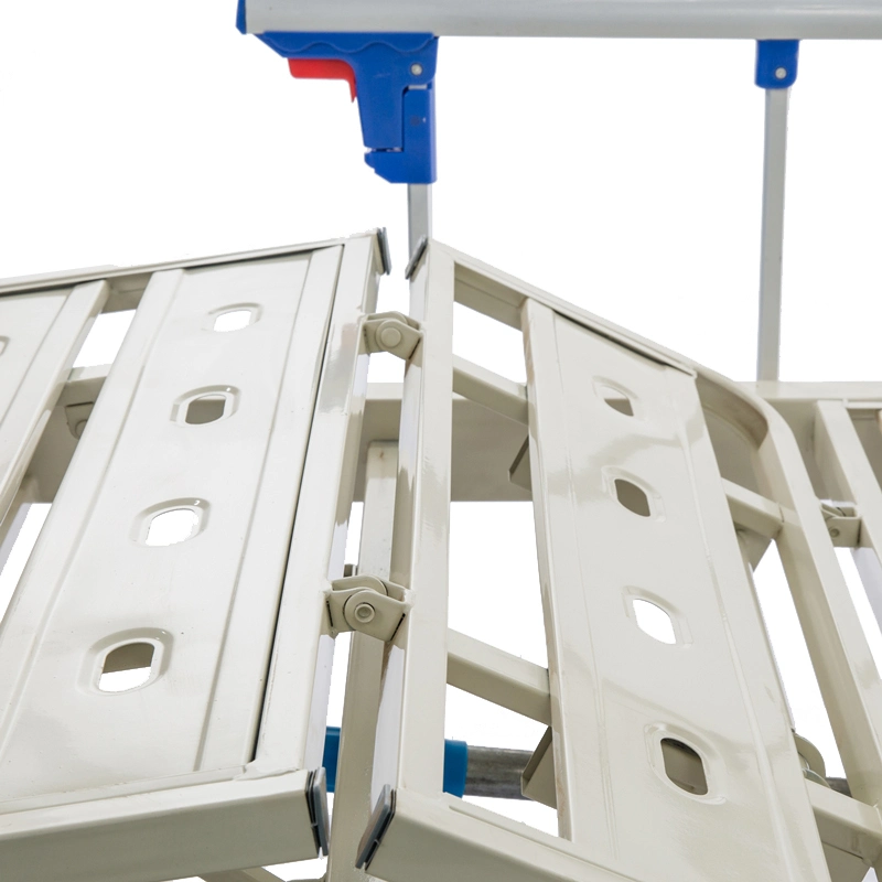 Cheap Prices All Dimensions 2 Cranks Manual Hospital Bed Furniture with Side Rails for Sale