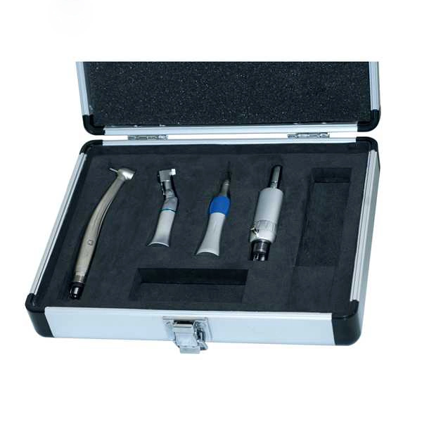 Caja de metal clásico de alta y baja velocidad aplicador dental Kit de turbina