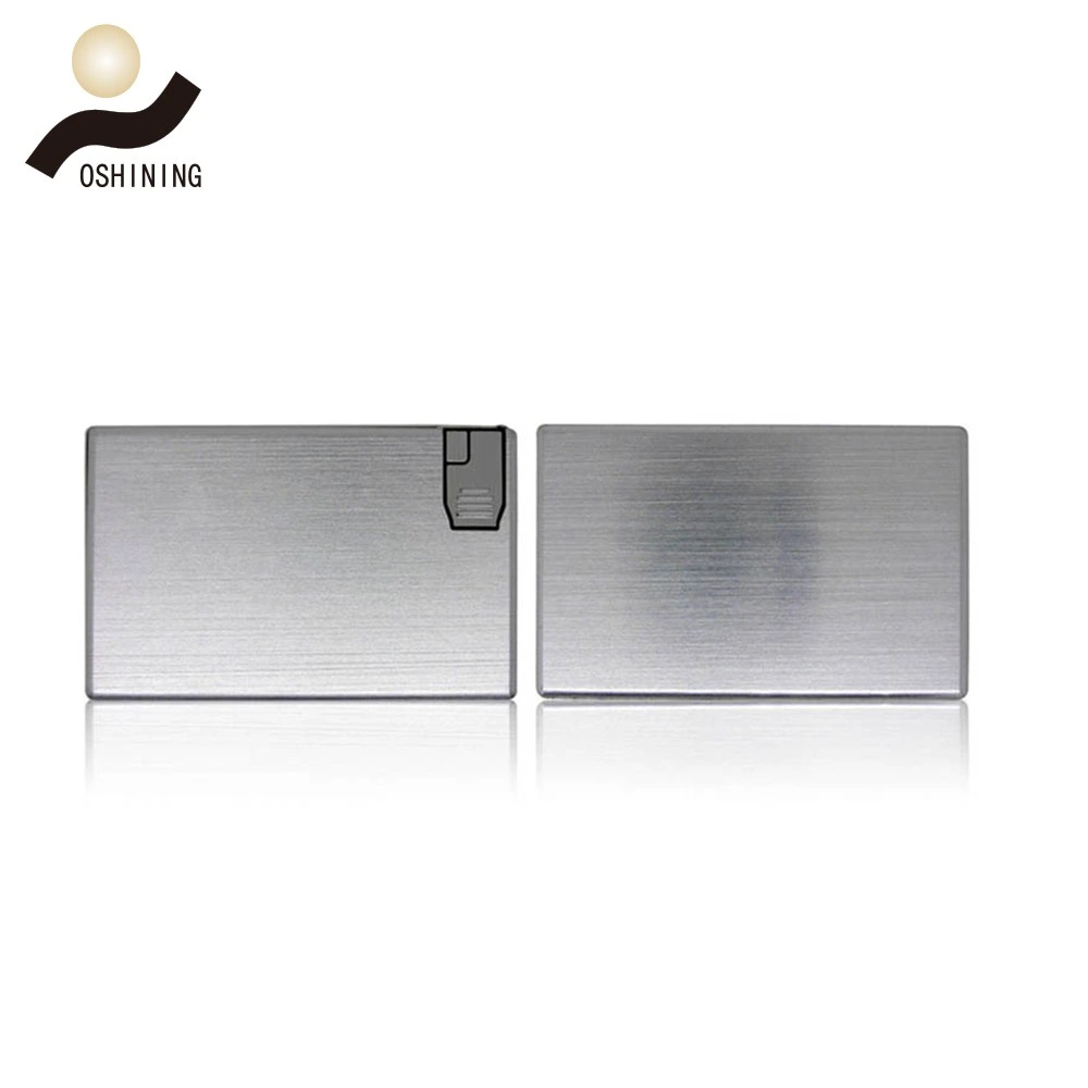 Custom Logo Metal USB Card with 8GB/16GB/32GB Memory Stick Flash Drive U Disk (USB-MT502)