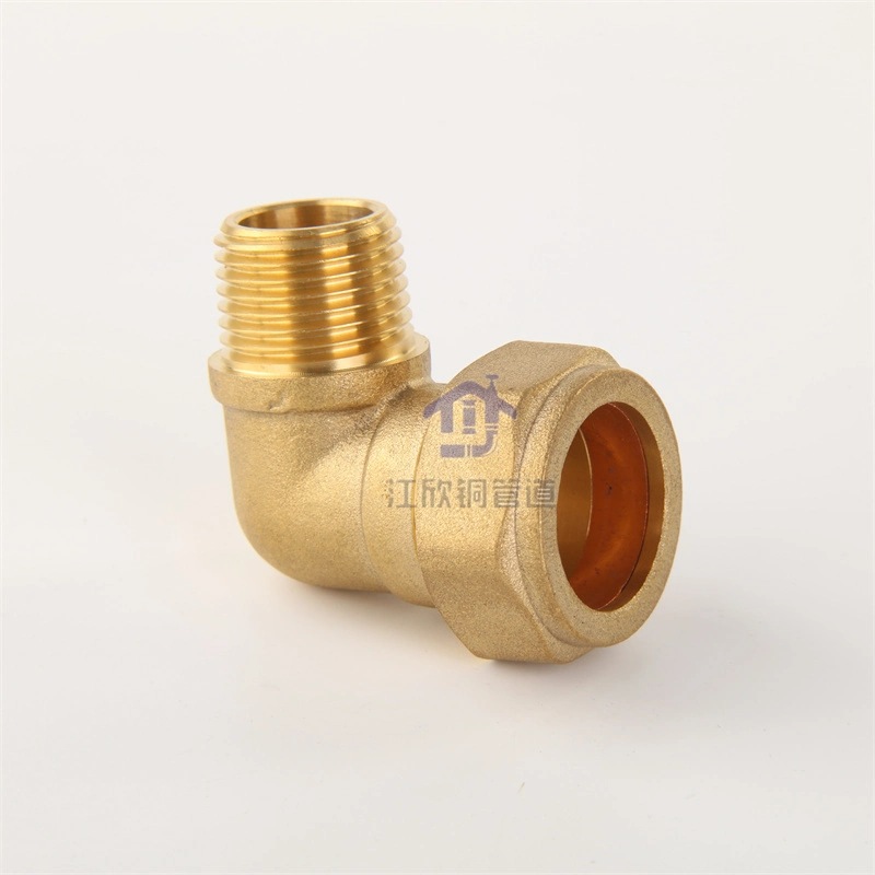 Brass Compression Elbow Pipeling Copper`