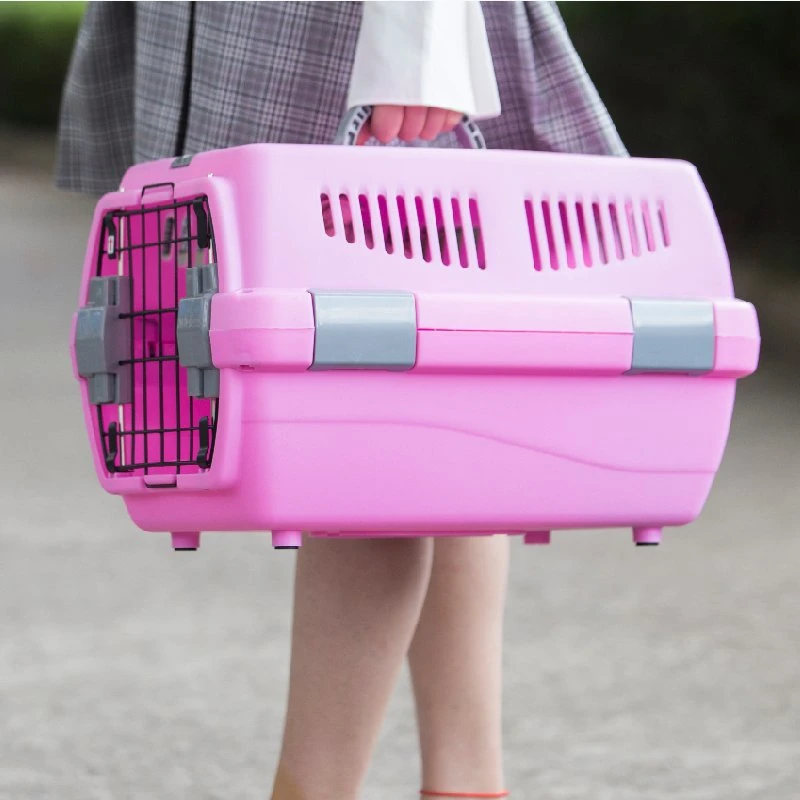 Pet Caixa de transportadora aérea de plástico PET Caixa de Transporte Seguro e Comfortabe Pet Caixa de transporte