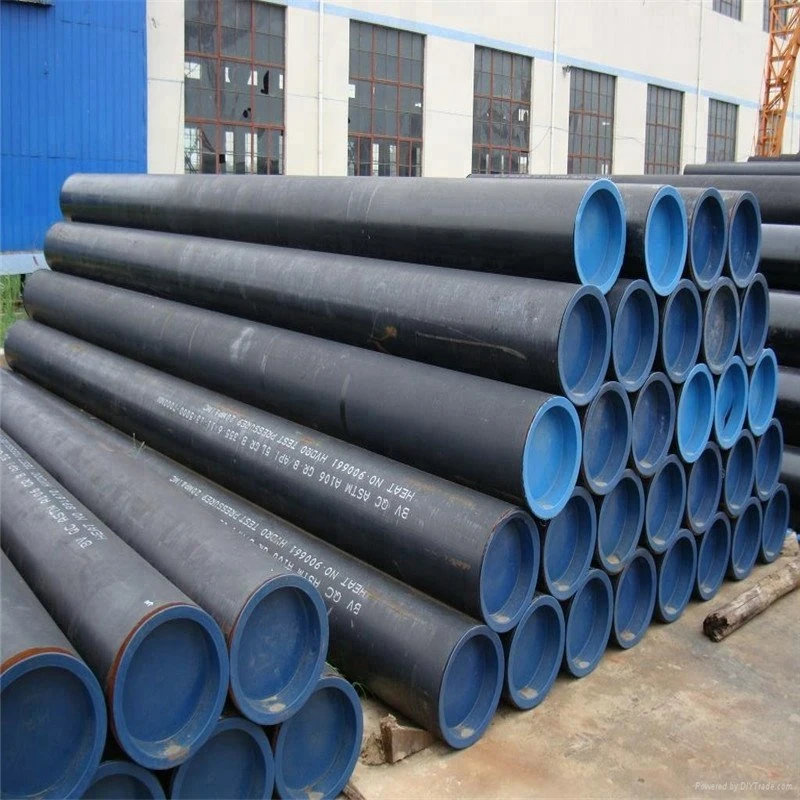 Tubo de hierro galvanizado Acabado Negro 50mm de 6 metros de Clase B, P215 Proveedor de China de fábrica del tubo de acero soldada de acero redondo de carbono tube Precio