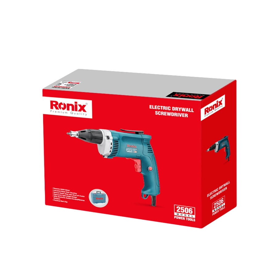 Ronix Model 2506 Electric Drywall Screwdriver 220V 600W Corded Electric Torque Screwdriver Drill Power Hand Tools Set
