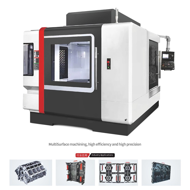 Molde de 3 ejes de la base del molde de procesamiento de aleación de aluminio mecanizado CNC Horizoncal Multi-Face Centro de mecanizado