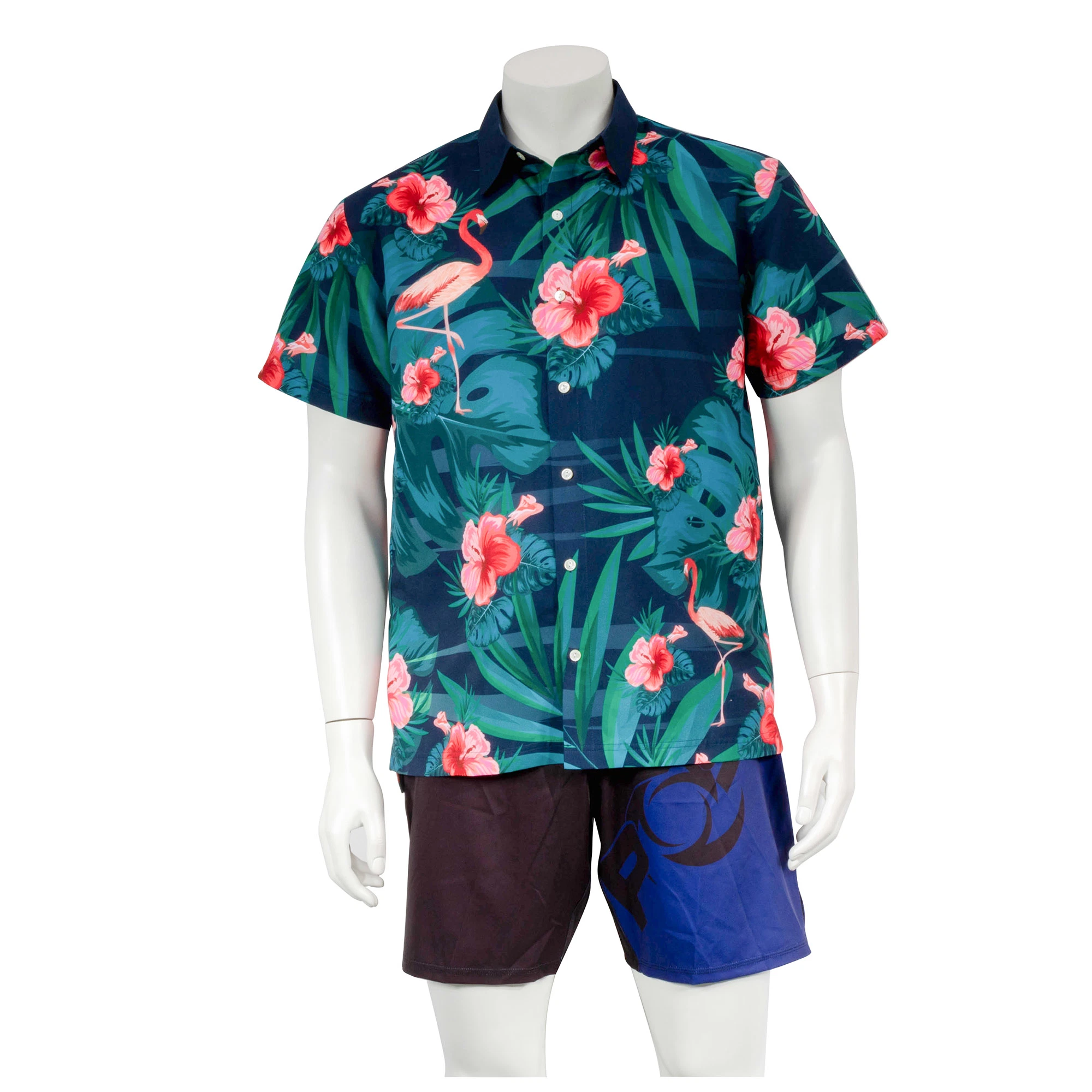 Digital Print Hawaiian Man Shirt Custom Printed Casual Button Down Pineapple Shirts for Men