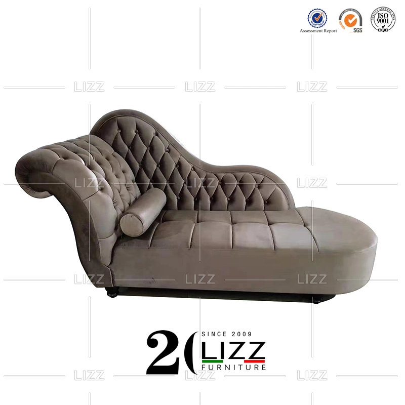 Modern Home Furniture Velvet Fabric Chaise Chair