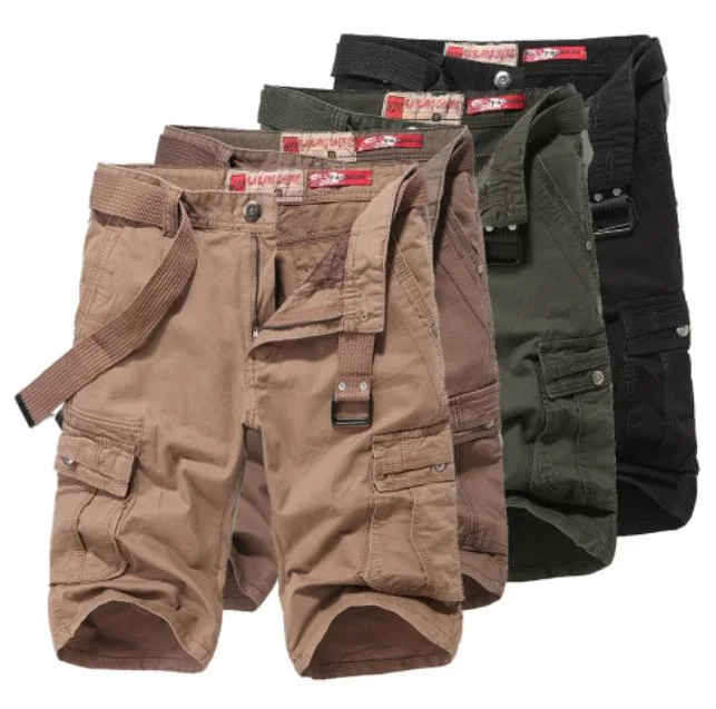 Outdoor Multi Pocket Unisex Camo Work Cargo Pants Short