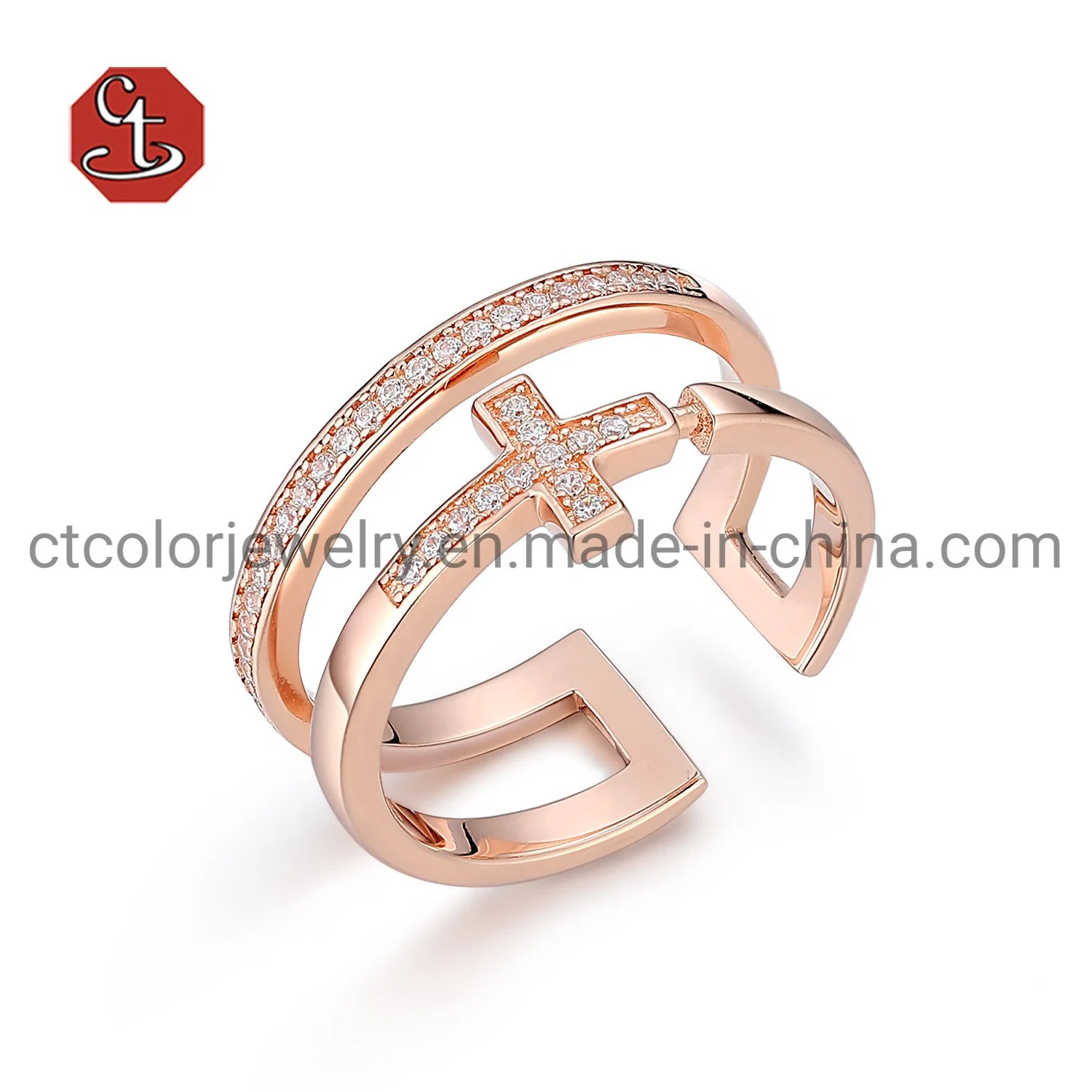 Chinese Supplier Silver Ring Wholesale/Supplier Jewelry Fashion Micro Setting Ring