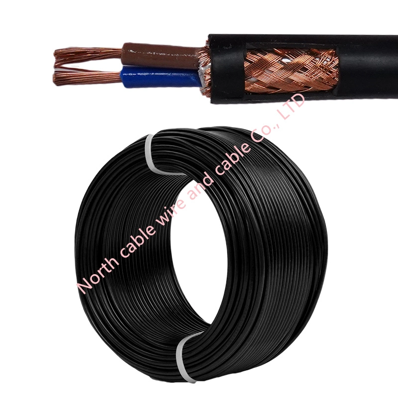 Rvvp Twisted Shielded Wire OFC Conductor Copper Access Control Video (Vídeo de controlo de acesso de cobre) Cabo de controlo de intercomunicador PVC CE para Venda 12 Core 0,3 mm Preto