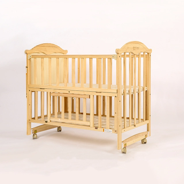 Multi-Function Design Wooden Baby Cradle-Wood Cot Baby Swing Bed