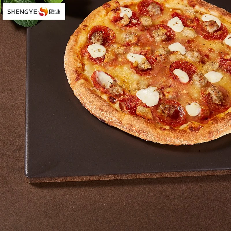 Black Glazed Cordierite Pizza Board Refractory Ceramic Insulation Board Ceramic Pizza Stone