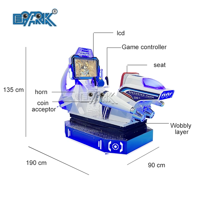 Indoor Coin Operated Arcade Video Shooting Game Speedy Warhawk II Dynamic Electronic Game Machine