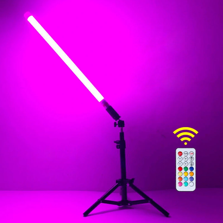 Handheld Portable USB Rechargeable Remote Control LED RGB Tube